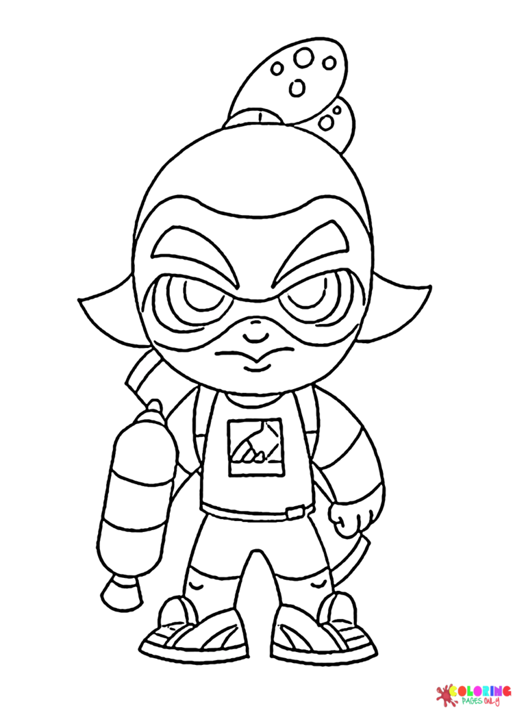 Splatoon Coloring Pages Printable for Free Download