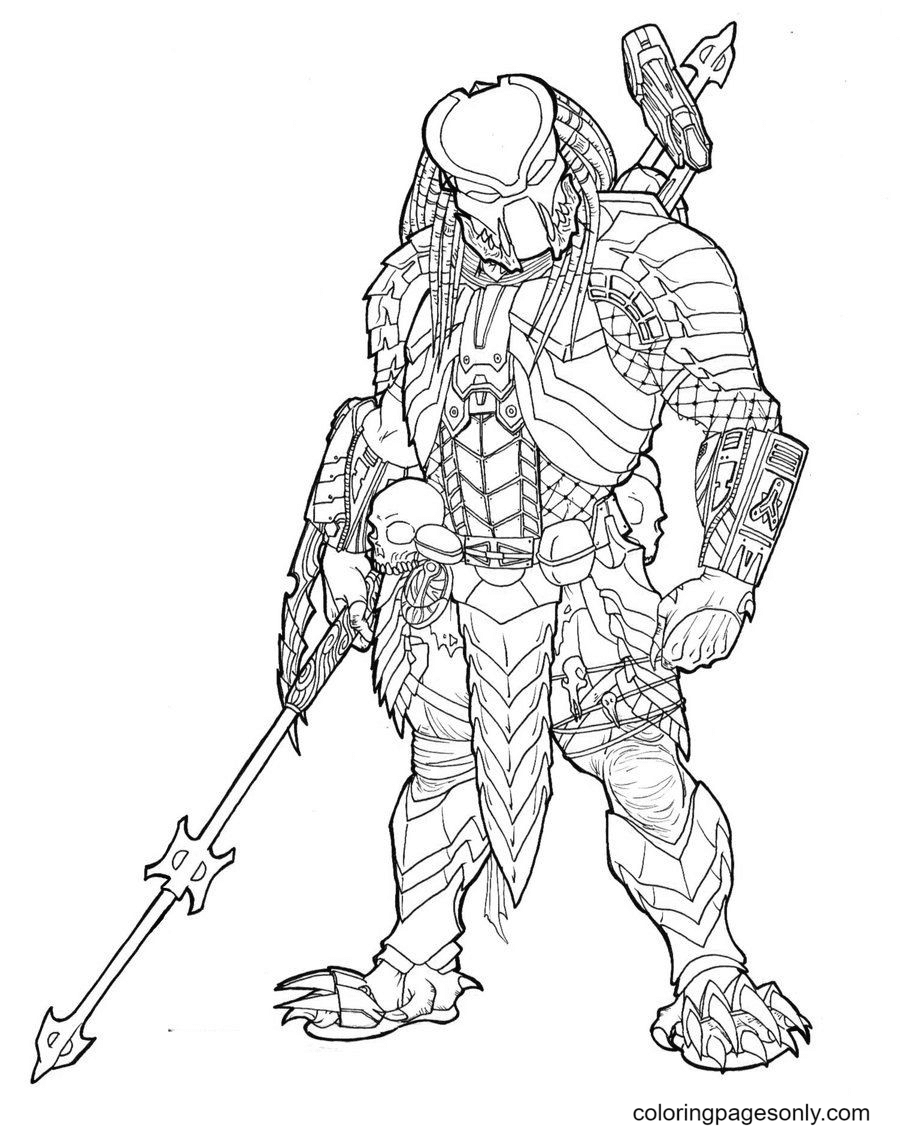 predator mask coloring pages