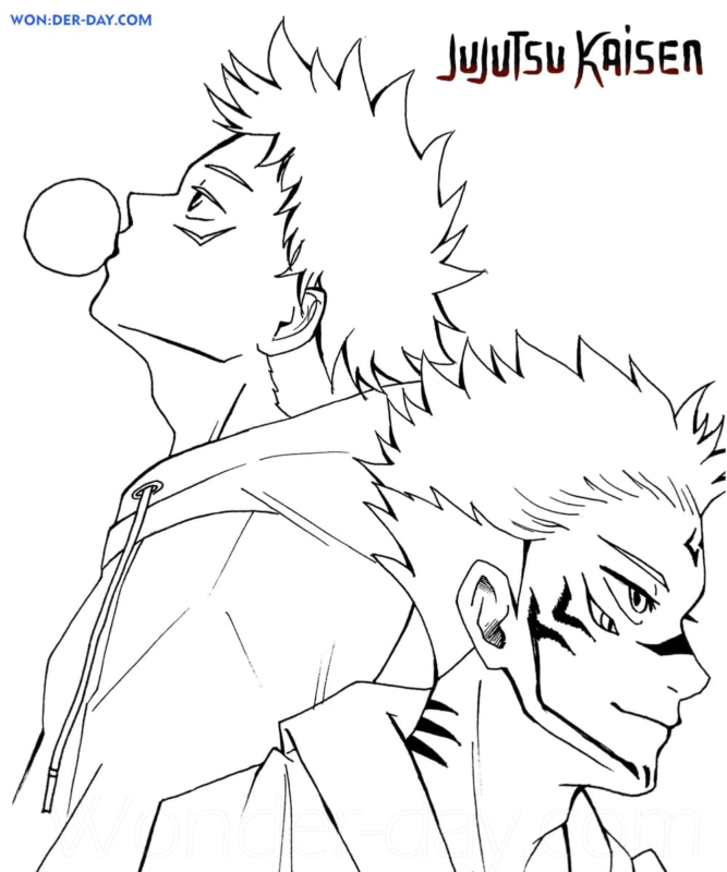 Jujutsu Kaisen Coloring Pages Printable for Free Download