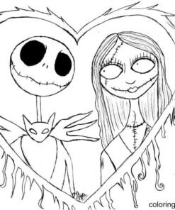 Nightmare Before Christmas Coloring Pages Printable For Free Download