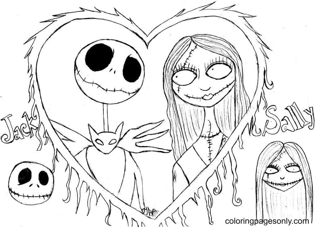 Nightmare Before Christmas Coloring Pages Printable for Free Download