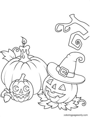 Jack O' Lantern Coloring Pages Printable for Free Download