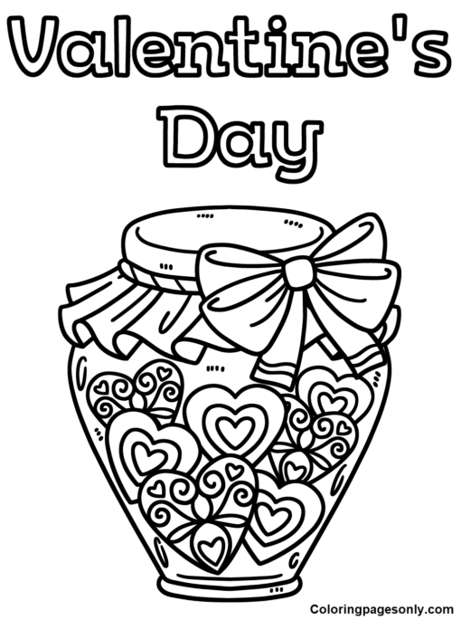 Valentines Day Cards Coloring Pages Printable for Free Download