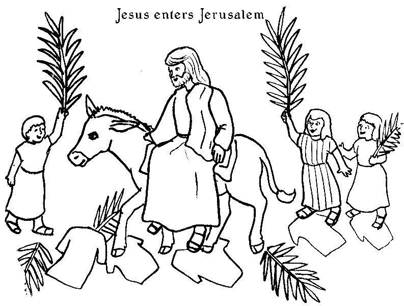 Palm Sunday Coloring Pages Printable for Free Download