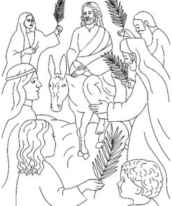 Palm Sunday Coloring Pages Printable for Free Download