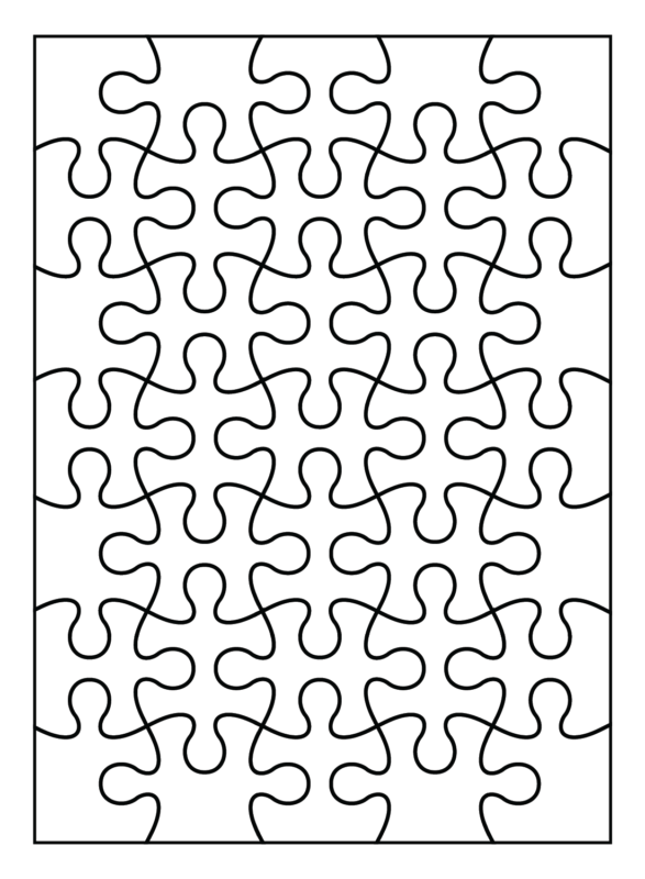 Jigsaw Puzzle Coloring Pages Printable for Free Download