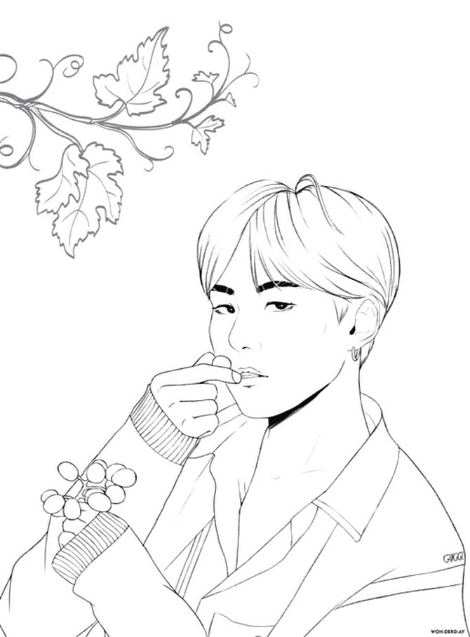 BTS Coloring Pages Printable for Free Download