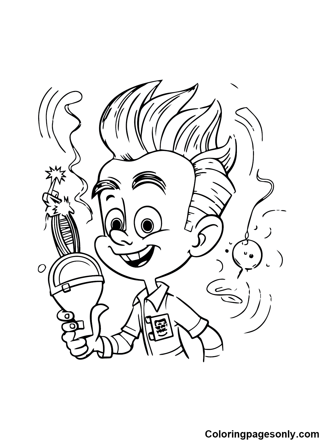 Jimmy Neutron Coloring Pages Printable for Free Download