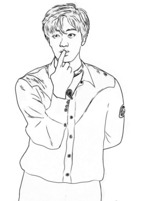 BTS Coloring Pages Printable for Free Download