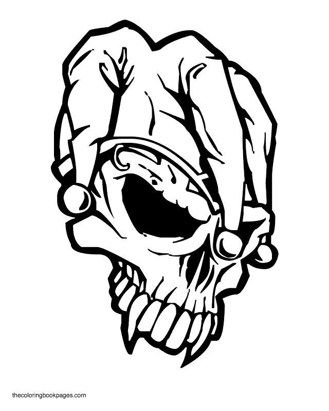 psychedelic skull coloring pages print