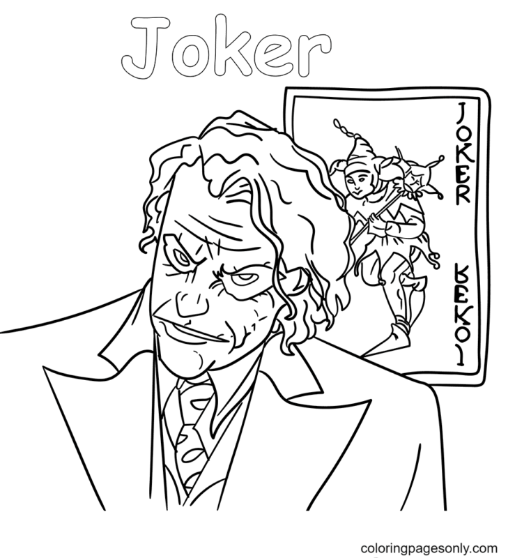 Joker Coloring Pages Printable for Free Download