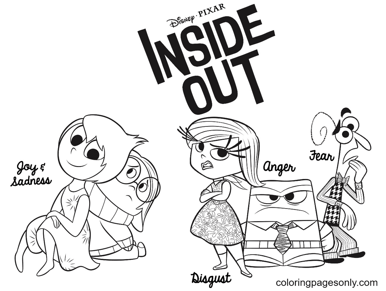 inside out cartoon coloring pages