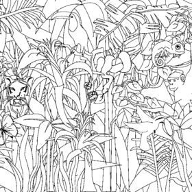 Jungle Coloring Pages Printable for Free Download