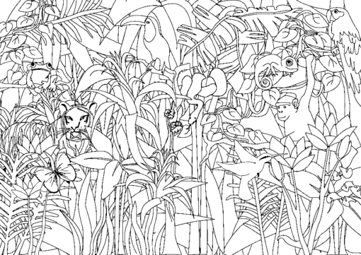 Jungle Coloring Pages Printable for Free Download