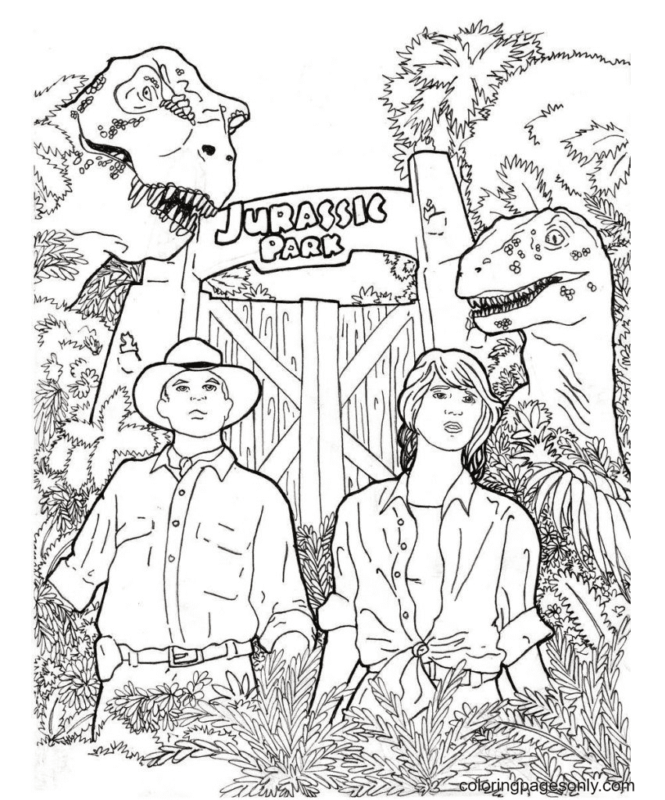 Jurassic World Coloring Pages Printable for Free Download