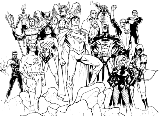 Justice League Coloring Pages Printable for Free Download