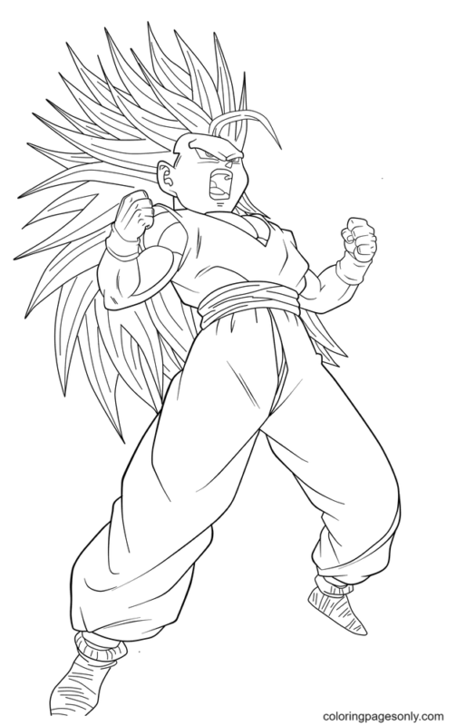 Son Goku Coloring Pages Printable for Free Download