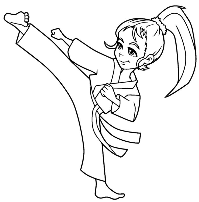 Martial Arts Coloring Pages Printable for Free Download