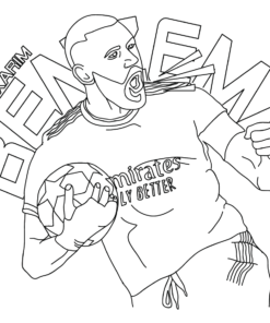 Karim Benzema Coloring Pages Printable for Free Download