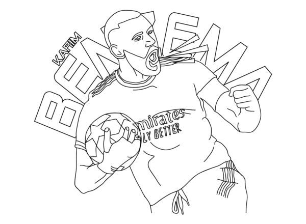 Karim Benzema Coloring Pages Printable for Free Download