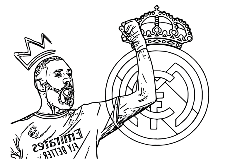 Karim Benzema Coloring Pages Printable for Free Download