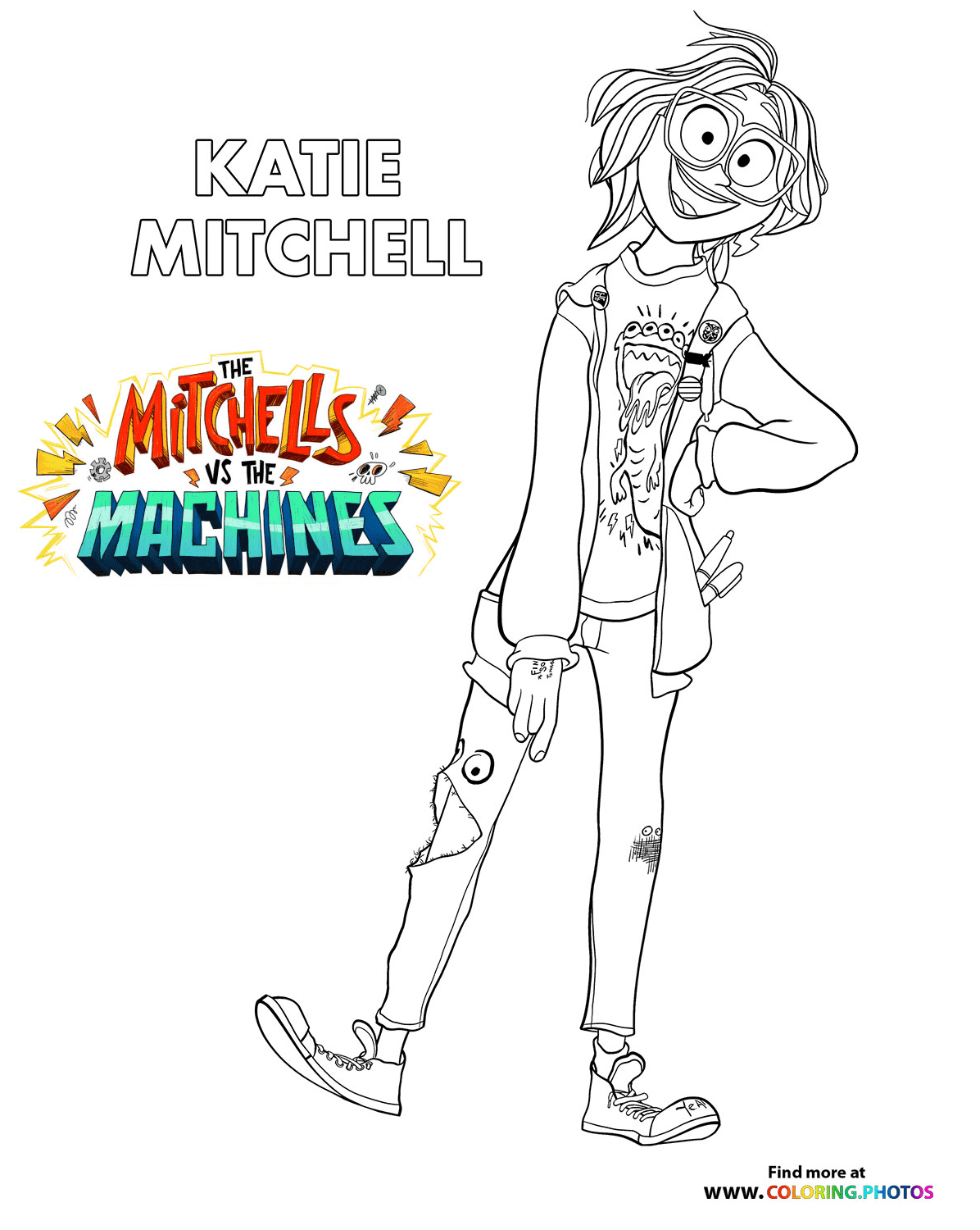 Mitchells vs the machines coloring pages