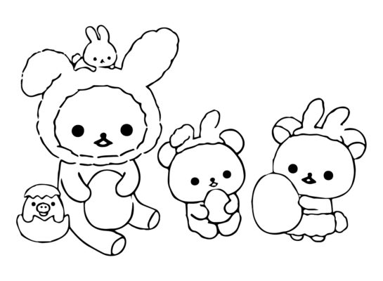 Rilakkuma Coloring Pages Printable for Free Download