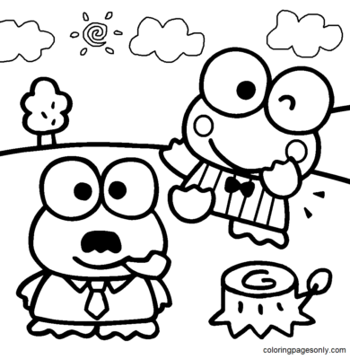 Keroppi Coloring Pages Printable for Free Download