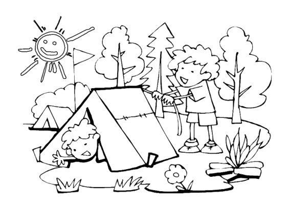 Camping Coloring Pages Printable for Free Download