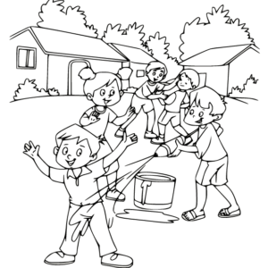 Holi Coloring Pages Printable for Free Download