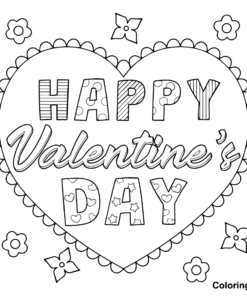 Valentines Day Cards Coloring Pages Printable for Free Download