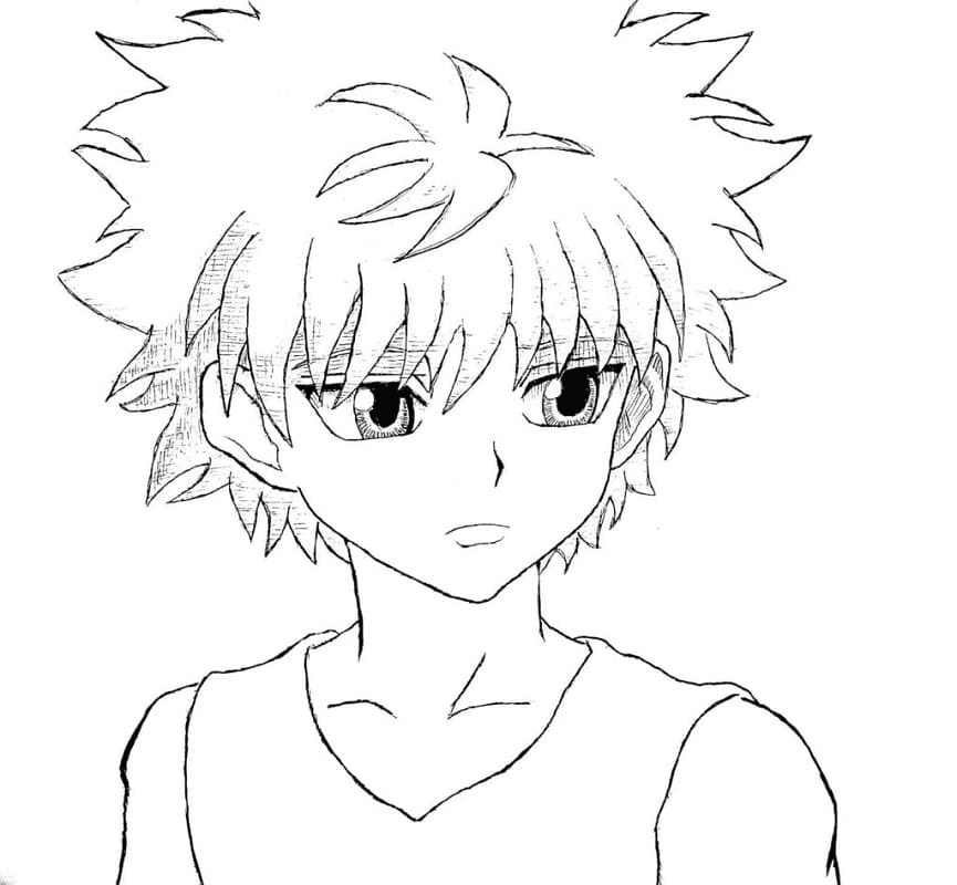 Killua Zoldyck Coloring Pages Printable for Free Download