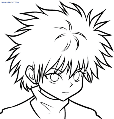 Killua Zoldyck Coloring Pages Printable for Free Download