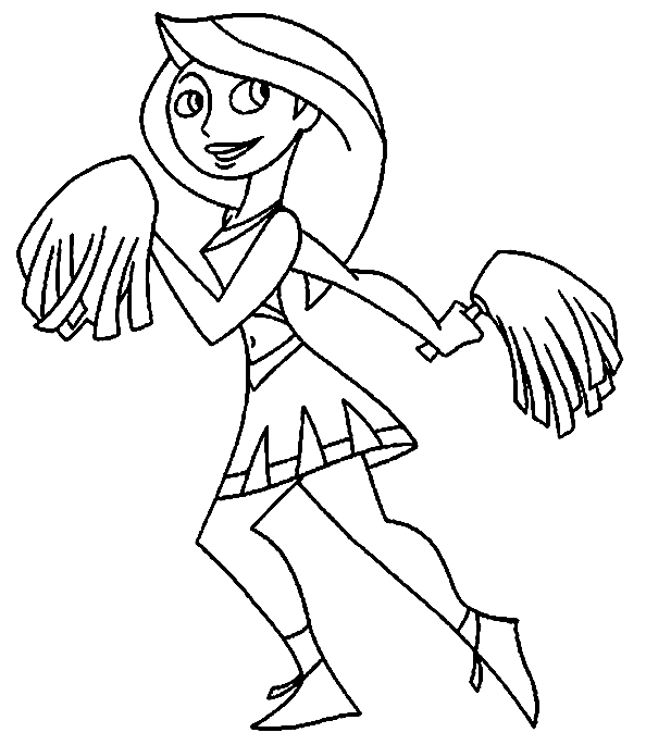 Cheerleader  Cartoon coloring pages, Super coloring pages, Cartoon  cheerleader