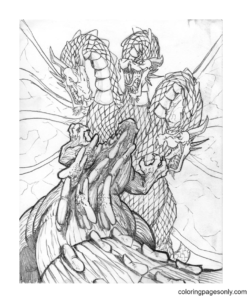 King Ghidorah Coloring Pages Printable for Free Download