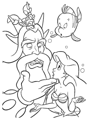 The Little Mermaid Coloring Pages Printable for Free Download