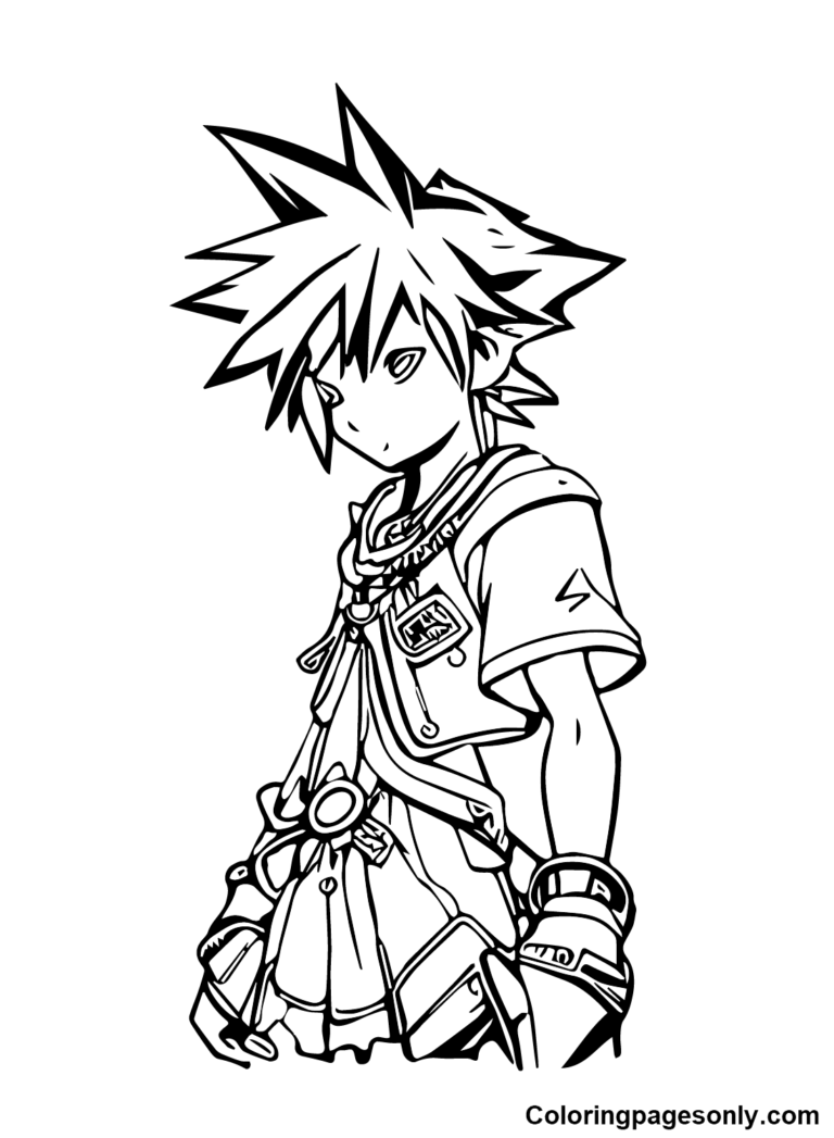 Kingdom Hearts Coloring Pages Printable for Free Download