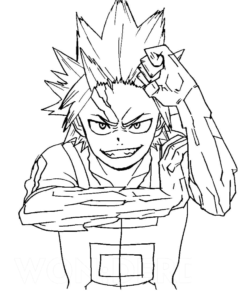 Eijiro Kirishima Coloring Pages Printable for Free Download