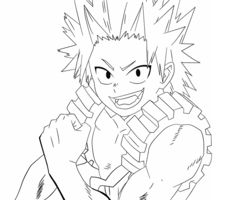 Eijiro Kirishima Coloring Pages Printable for Free Download