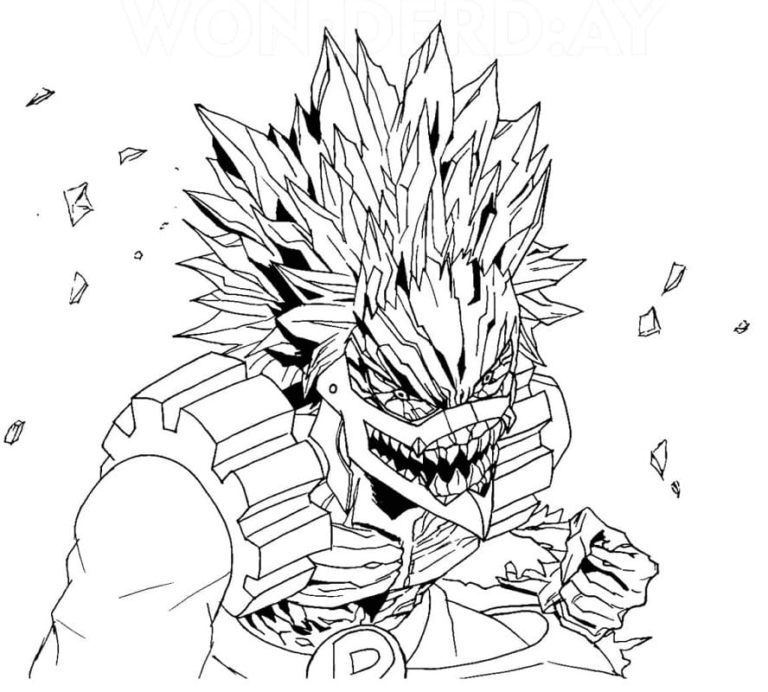 Eijiro Kirishima Coloring Pages Printable For Free Download 8693