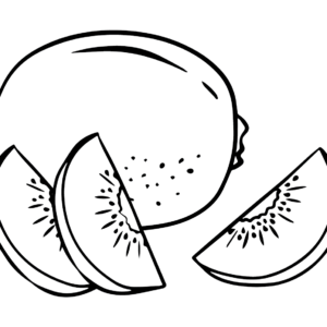 Kiwi Fruit Coloring Pages Printable for Free Download