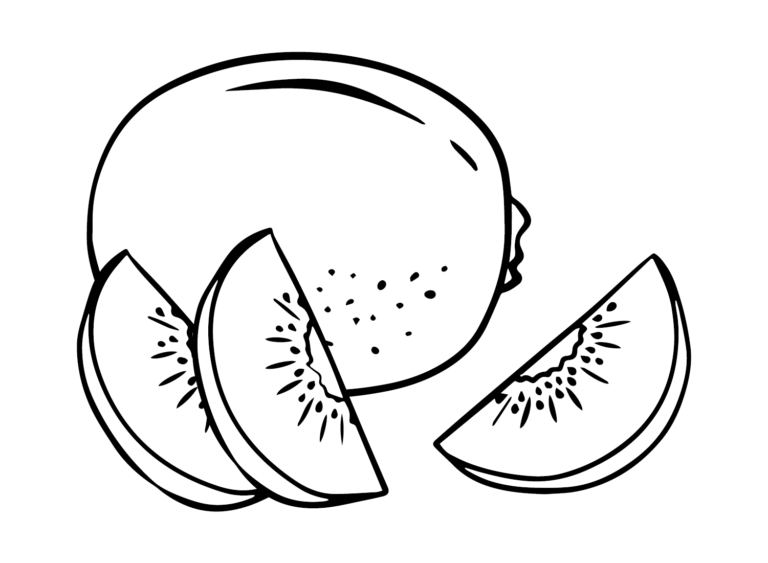 Kiwi Fruit Coloring Pages Printable For Free Download