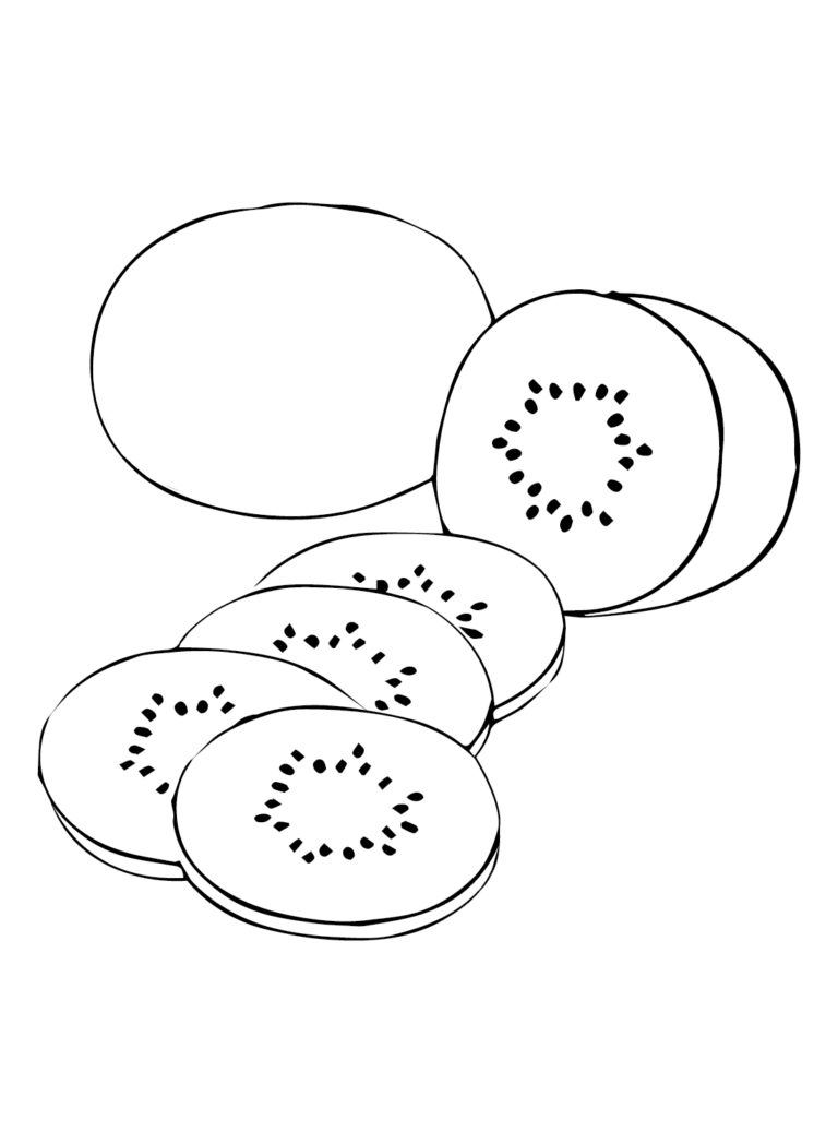 Kiwi Fruit Coloring Pages Printable for Free Download