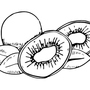 Kiwi Fruit Coloring Pages Printable for Free Download