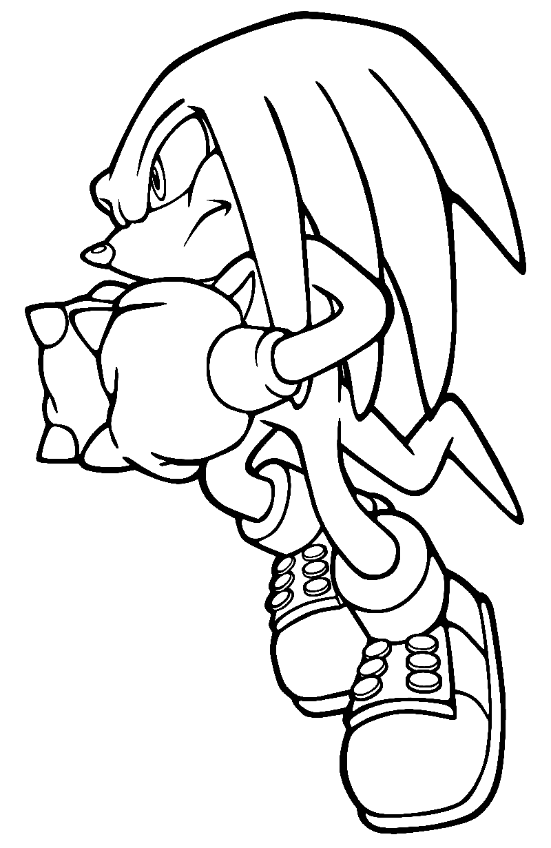 Knuckles Coloring Pages Printable for Free Download