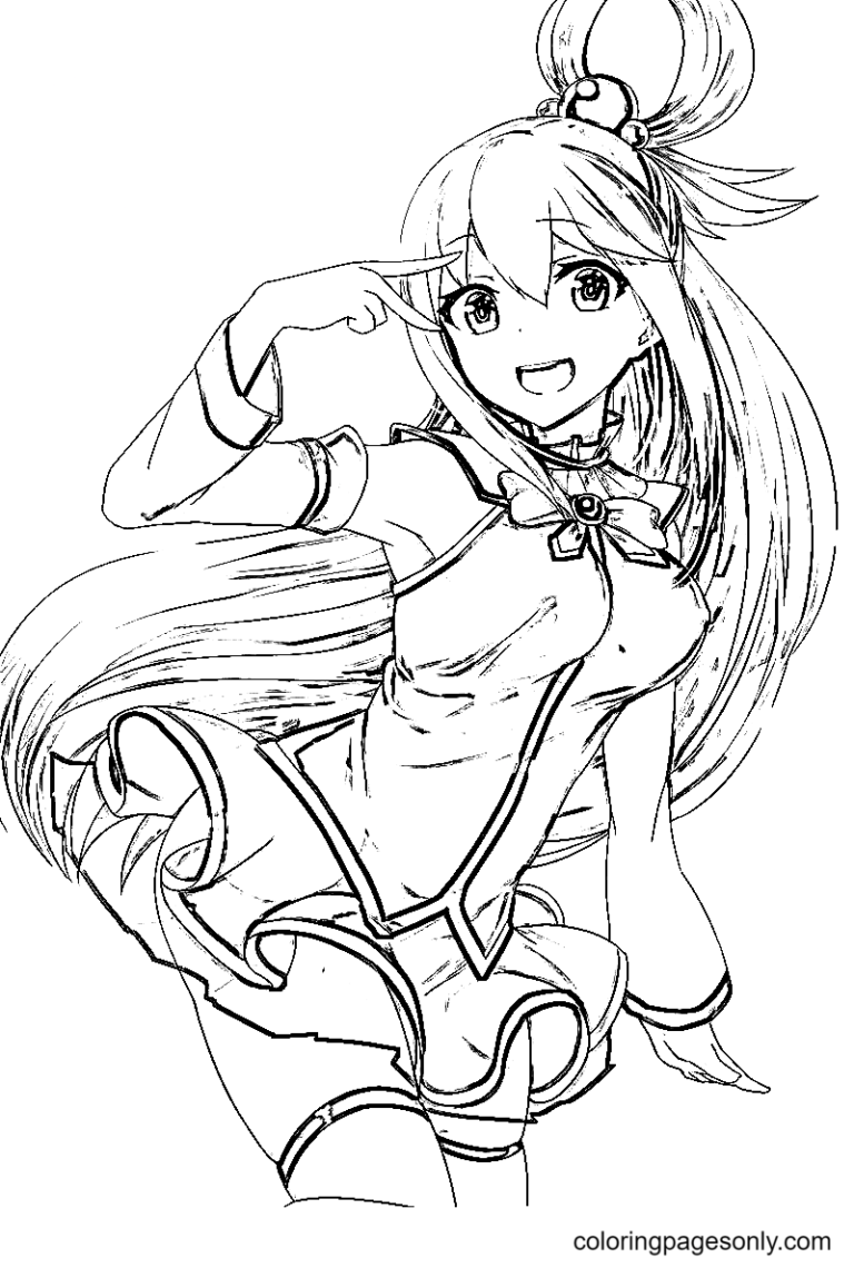 Konosuba Coloring Pages Printable for Free Download