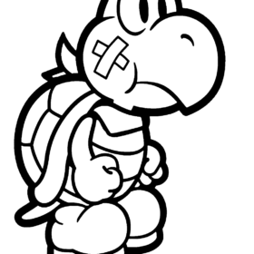 Koopa Troopa Coloring Pages Printable for Free Download