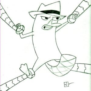 perry the platypus agent p coloring pages