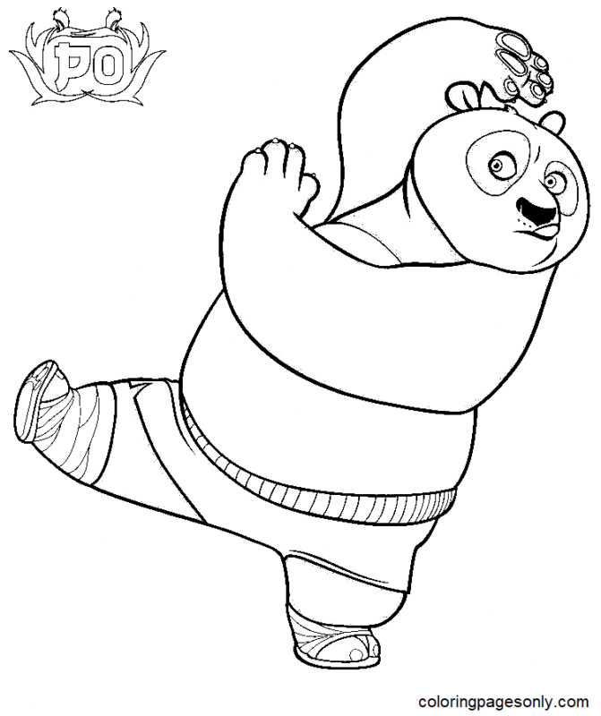 Kung Fu Panda Coloring Pages Printable for Free Download