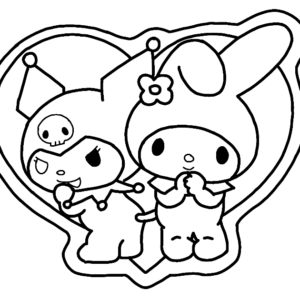 hello kitty and dear daniel wedding coloring pages